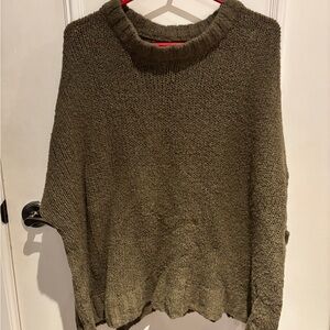 Aerie Cowl Neck Sweater in Forest Green